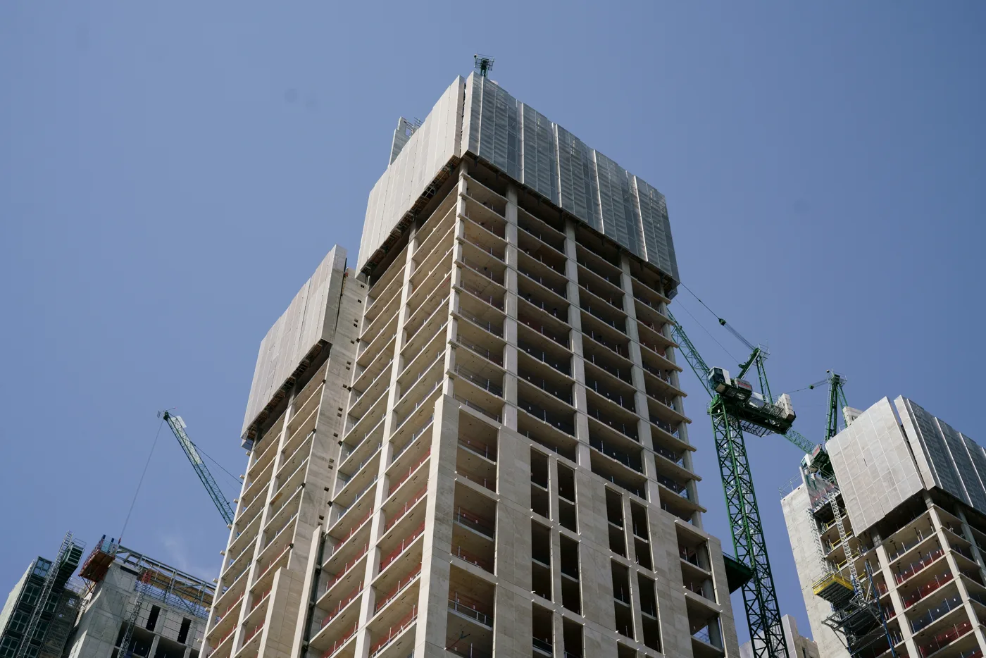 New towers under construction in Woking town centre